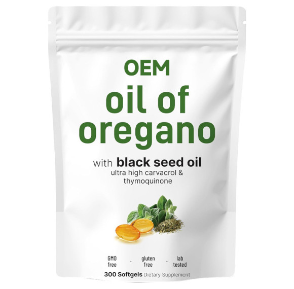 牛至油软胶囊 | 牛至+黑籽油二合一配方 | 支持免疫健康 | OEM/ODM