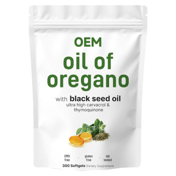 Oregano Oil Softgels | Oregano + Black Seed Oil 2-in-1 Formula | Supports Immune Health|OEM/ODM