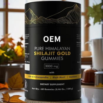 Shilajit Gummies|Vegan & Sugar-Free Formula|3000mg with Ashwagandha|Supports Daily Vitality|OEM/ODM