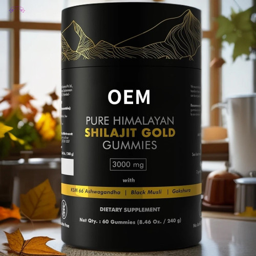 Shilajit Gummies|Vegan & Sugar-Free Formula|3000mg with Ashwagandha|Supports Daily Vitality|OEM/ODM
