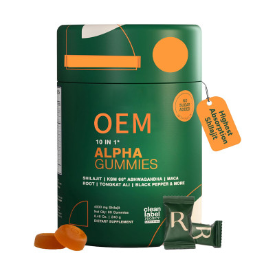 Alpha Gummies | 10-in-1 Sugar-Free, Vegan, Premium Formula | With Tongkat Ali + Ashwagandha|OEM/ODM