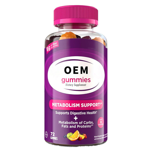 Prebiotic Fiber Gummies|With B Vitamins|Fruit-Flavored Formula|Supports Digestive Comfort|OEM/ODM
