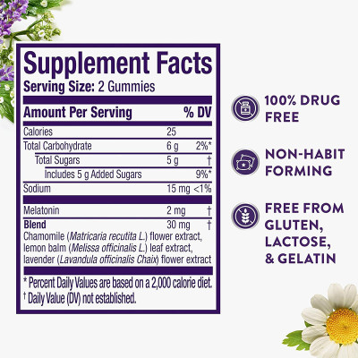 Melatonin Gummies | Formulated with Chamomile & Lavender | Supports Restful Sleep|OEM/ODM