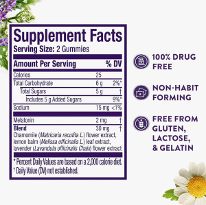 Melatonin Gummies | Formulated with Chamomile & Lavender | Supports Restful Sleep|OEM/ODM