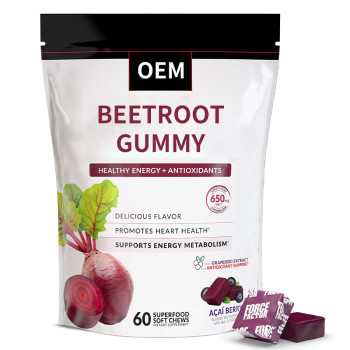 Beetroot Gummies | With Grape Seed Extract | Gentle Energy Support | Vegan-Friendly|OEM/ODM