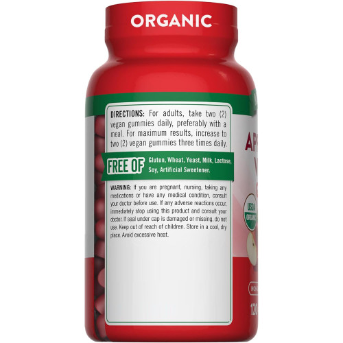 Apple Cider Vinegar Gummies | Gluten-Free, Vegan, Organic Formula | Keto-Friendly | OEM/ODM
