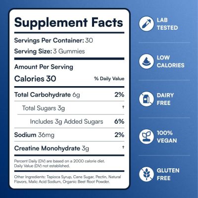 Creatine Monohydrate Gummies|Watermelon Flavor|Vegan-Friendly|Supports Athletic Performance|OEM/ODM