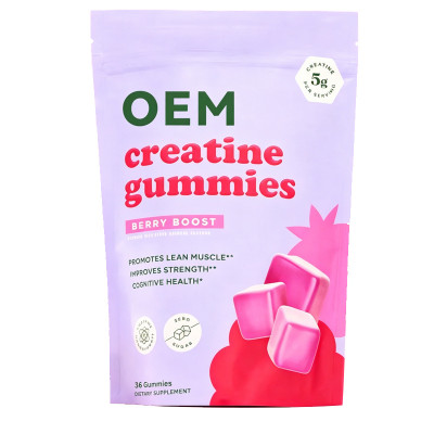 Creatine Monohydrate Gummies | Berry Flavor, Sugar-Free Formula | Supports Daily Vitality | OEM/ODM