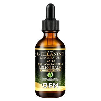 L-Theanine Complex Drops | 5-in-1 Organic Formula | With GABA + Ashwagandha|OEM/ODM
