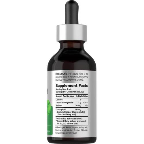 Liquid Chlorophyll Drops | Natural Mint Flavor, Vegan Formula | Supports Daily Freshness|OEM/ODM