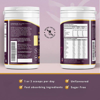 Collagen Powder | Unflavored, Easy-to-Dissolve Formula | Bovine Collagen Peptide Source |OEM/ODM