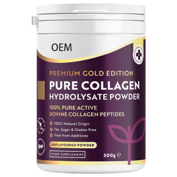 Collagen Powder | Unflavored, Easy-to-Dissolve Formula | Bovine Collagen Peptide Source |OEM/ODM