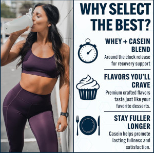 Whey Protein Powder | Whey + Casein Blend | Chocolate Peanut Butter Flavor | Low Carb|OEM/ODM