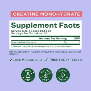 Creatine Monohydrate Powder|Gluten-Free & Vegan-Friendly|Raspberry Lemon Flavor|Micronized|OEM/ODM