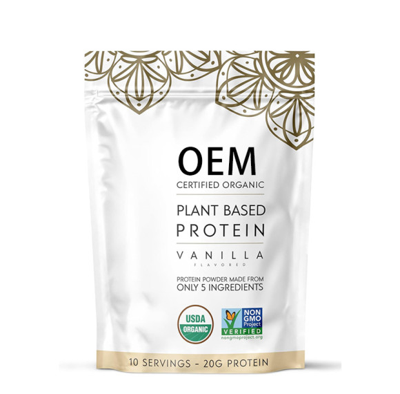 纯素豌豆蛋白粉 | 香草味有机配方 | 每份含20克蛋白质 | OEM/ODM