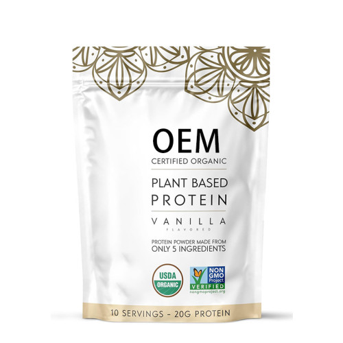 Vegan Pea Protein Powder | Vanilla Flavor Organic Formula | 20g Protein Per Serving|OEM/ODM