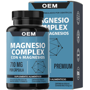 Magnesium Complex Capsules | Multi-Magnesium Formula | With Added Vitamin D3 |OEM/ODM