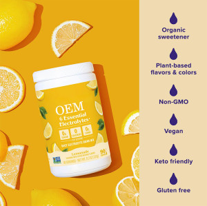 Electrolyte Powder | Multi-Electrolyte Formula | Sugar-Free Lemon Flavor | Keto-Friendly|OEM/ODM