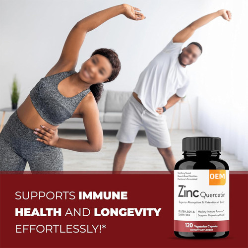 Quercetin Capsules | Premium Zinc Formula | Supports Immune Health | Vegetarian-Friendly|OEM/ODM