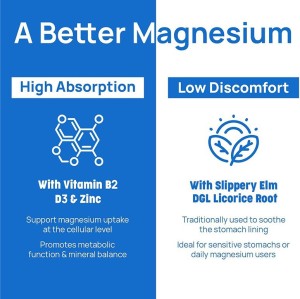Magnesium Glycinate Capsules | Premium Formula | With Vitamins B & D3 | Citrate-Malate|OEM/ODM