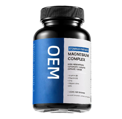 Magnesium Glycinate Capsules | Premium Formula | With Vitamins B & D3 | Citrate-Malate|OEM/ODM