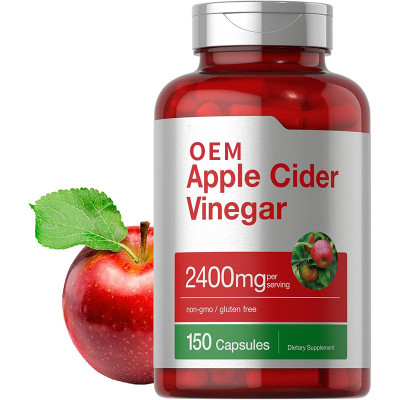 Apple Cider Vinegar Capsules | High-Potency Vinegar Powder Formula | Gluten-Free & Non-GMO |OEM/ODM