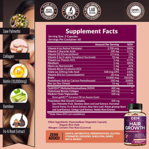 Biotin & Collagen Capsules|Multi-Vitamin & Botanical Blend | Nourishes Nails, Hair, and Skin|OEM/ODM