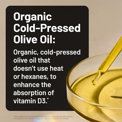 Vitamin D3 Softgels | Organic Cold-Pressed Olive Oil Base | 2000 IU Dietary Supplement|OEM/ODM