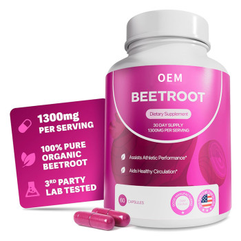 Organic Beetroot Capsules | High-Potency Beetroot Powder Formula | Vegan-Friendly|OEM/ODM