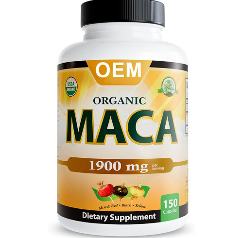 Organic Maca Capsules| Tri-Color Maca Blend | Additive-Free Vegan Formula|OEM/ODM