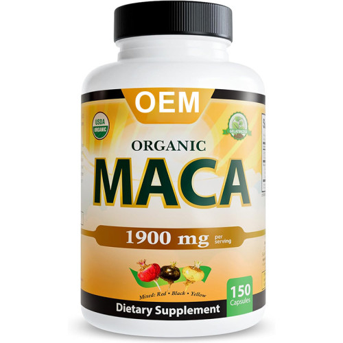 Organic Maca Capsules| Tri-Color Maca Blend | Additive-Free Vegan Formula|OEM/ODM