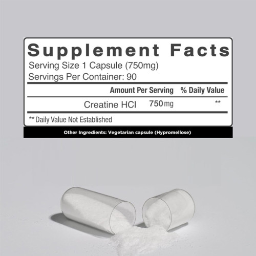 Creatine Hydrochloride Capsules| High-Bioavailability HCl Creatine Formula | Vegetarian|OEM/ODM