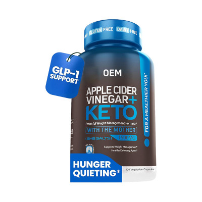 Apple Cider Vinegar Capsules | BHB Keto Blend Formula | Gluten-Free & Vegan|OEM/ODM
