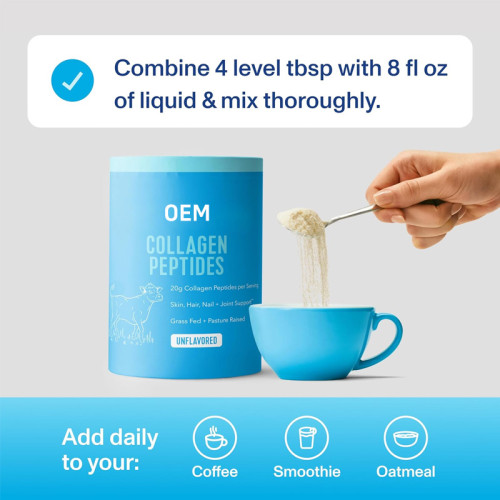 Collagen Peptide Powder | Unflavored | Small-Molecule Collagen from Grass-Fed Cattle|OEM/ODM