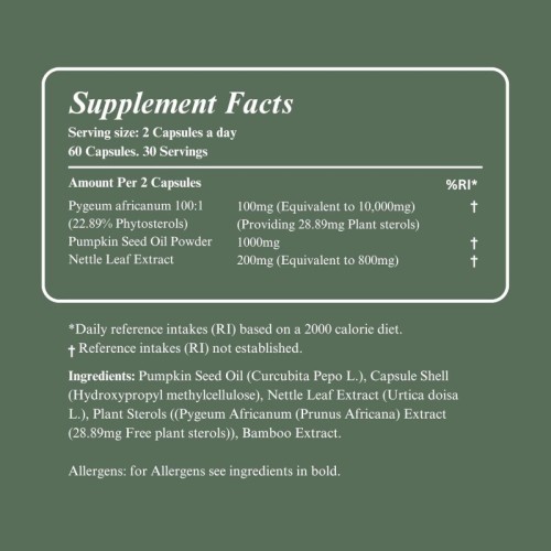 Pumpkin Seed Oil Complex Capsules | Plant Sterol Blend Vegetarian Capsules|OEM/ODM