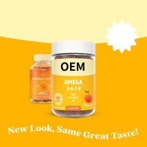Omega3679 Plant-Based Gummies | Vegan Flaxseed & Sea Buckthorn Oil Formula | Peach Flavor|OEM/ODM