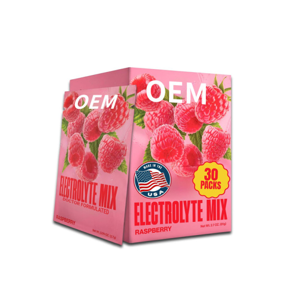 电解质混合粉 | 覆盆子口味 | 生酮友好 | 零糖 | OEM/ODM