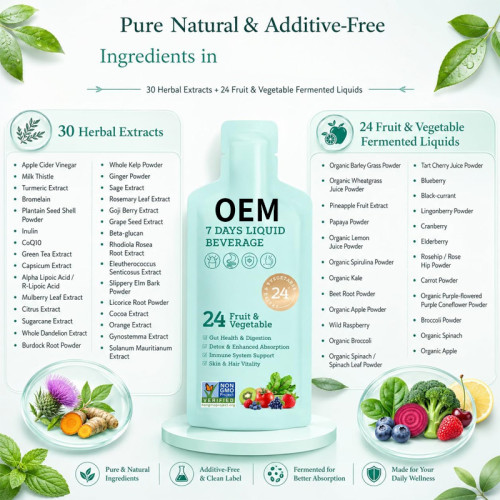Fruit and Vegetable Probiotic Powder|Fermented Formula with 54 Herbs, Fruits, and Vegetables|OEM/ODM
