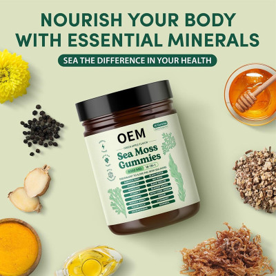 Seaweed Complex Nutritional Gummies | Green Apple Flavor | 16-in-1 Herbal Formula|OEM/ODM
