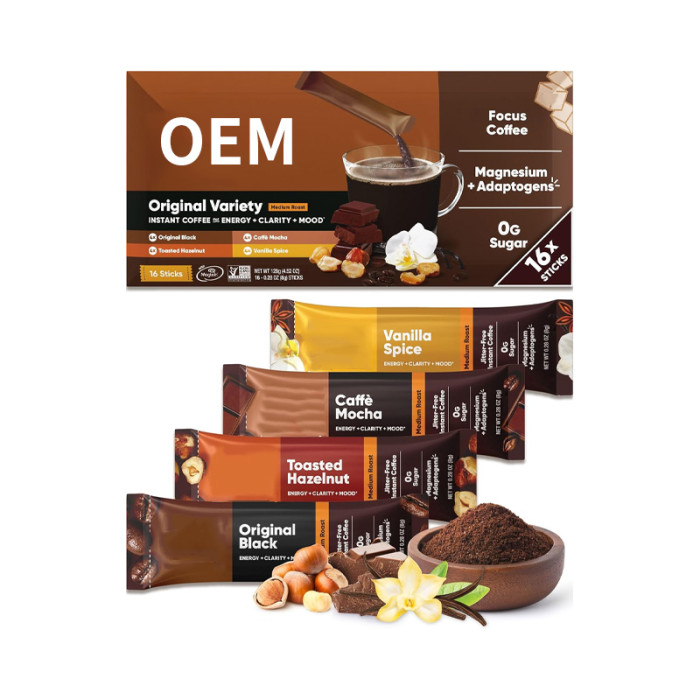 Instant Coffee Powder | Blended Flavor | Contains Magnesium and Lion's Mane Mushroom|OEM/ODM