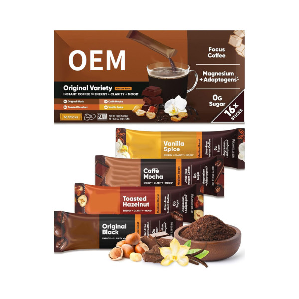 Instant Coffee Powder | Blended Flavor | Contains Magnesium and Lion's Mane Mushroom|OEM/ODM