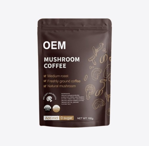 蘑菇速溶咖啡粉 | 添加MCT椰子油 | 零蔗糖 | 六种蘑菇混合 | OEM/ODM