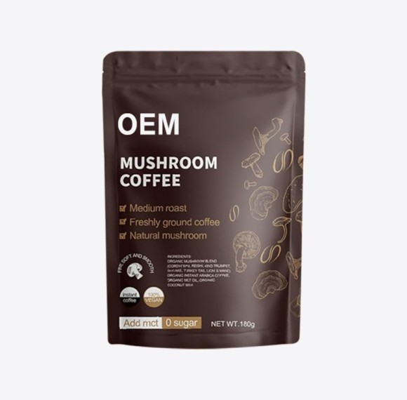 蘑菇速溶咖啡粉 | 添加MCT椰子油 | 零蔗糖 | 六种蘑菇混合 | OEM/ODM