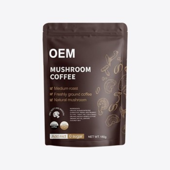 Mushroom Instant Coffee Powder | With MCT Coconut Oil | Zero Sucrose | Six-Mushroom Blend|OEM/ODM