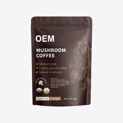 Mushroom Instant Coffee Powder | With MCT Coconut Oil | Zero Sucrose | Six-Mushroom Blend|OEM/ODM