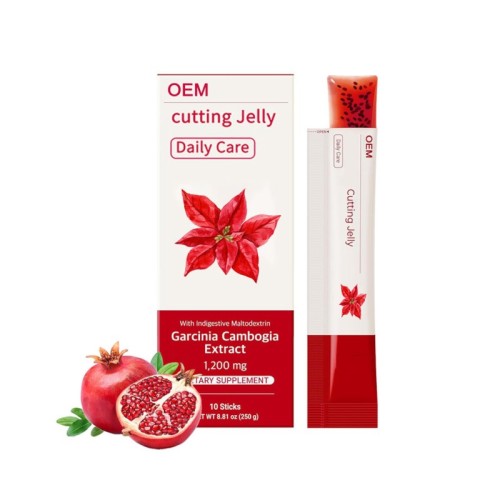 Pomegranate-Flavored Jelly Strips | Contains Garcinia Cambogia & Collagen | Ready-to-Eat Stick Pack