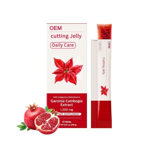 Pomegranate-Flavored Jelly Strips | Contains Garcinia Cambogia & Collagen | Ready-to-Eat Stick Pack