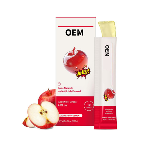 Apple Cider Vinegar Jelly Sticks|Contains Kombucha Yeast Powder|Portable Ready-to-Eat Jelly|OEM/ODM