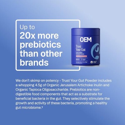 Freeze-Dried Probiotic Powder | Compound Active Bacteria & Prebiotics | Apple-Raspberry Flavor