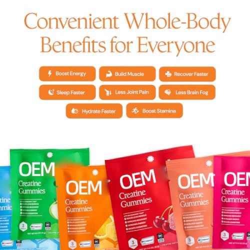 Creatine Gummies|NSF Certified for Sport|Fitness & Performance Support|Assorted Flavors|OEM/ODM